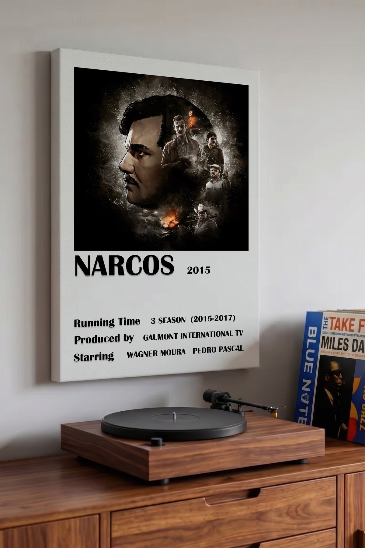 Narcos Film Kanvas Tablo