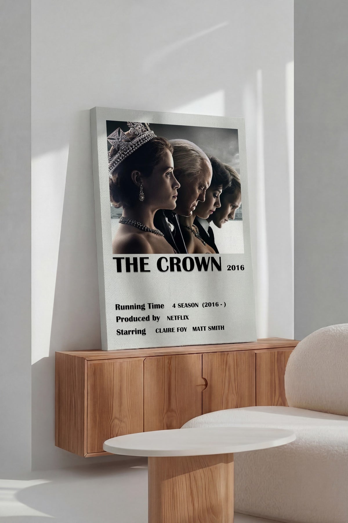 THE CROWN 2016 Film Kanvas Tablo