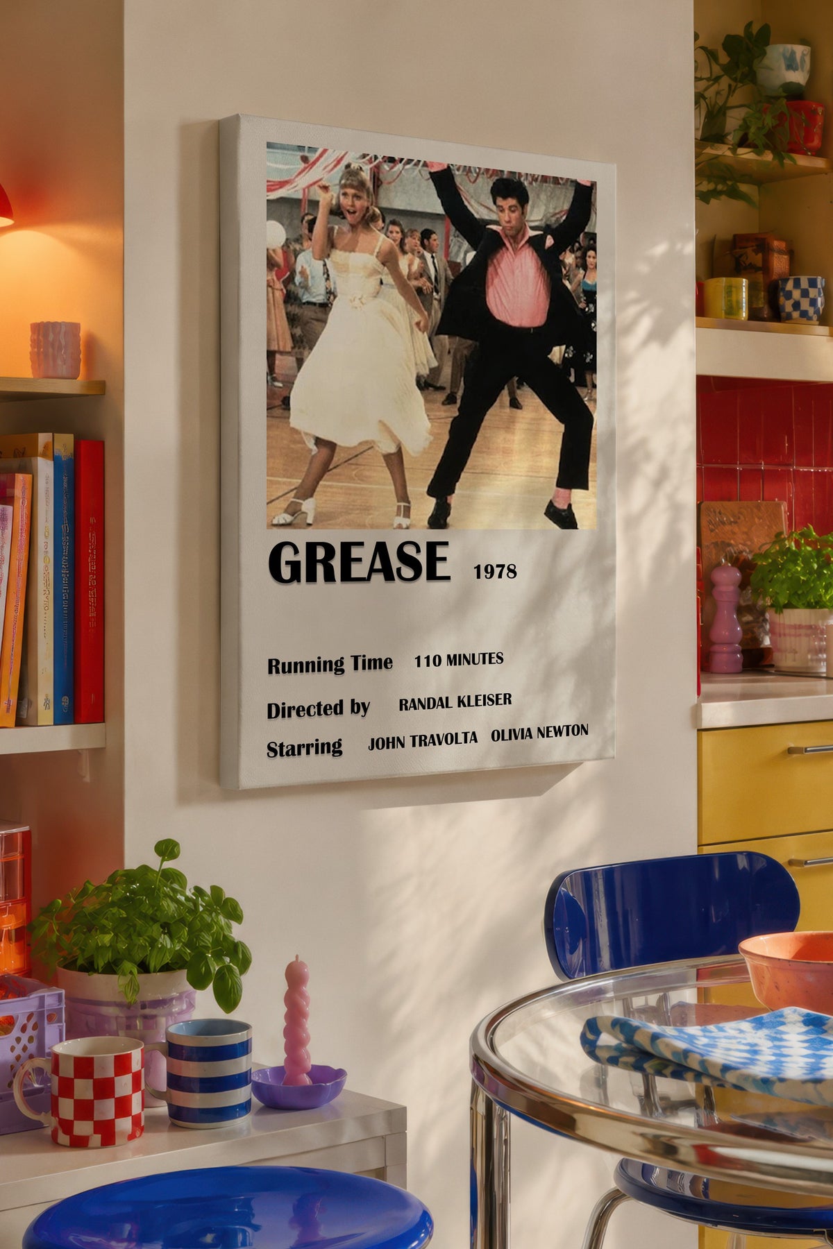 GREASE 1978 Film Kanvas Tablo