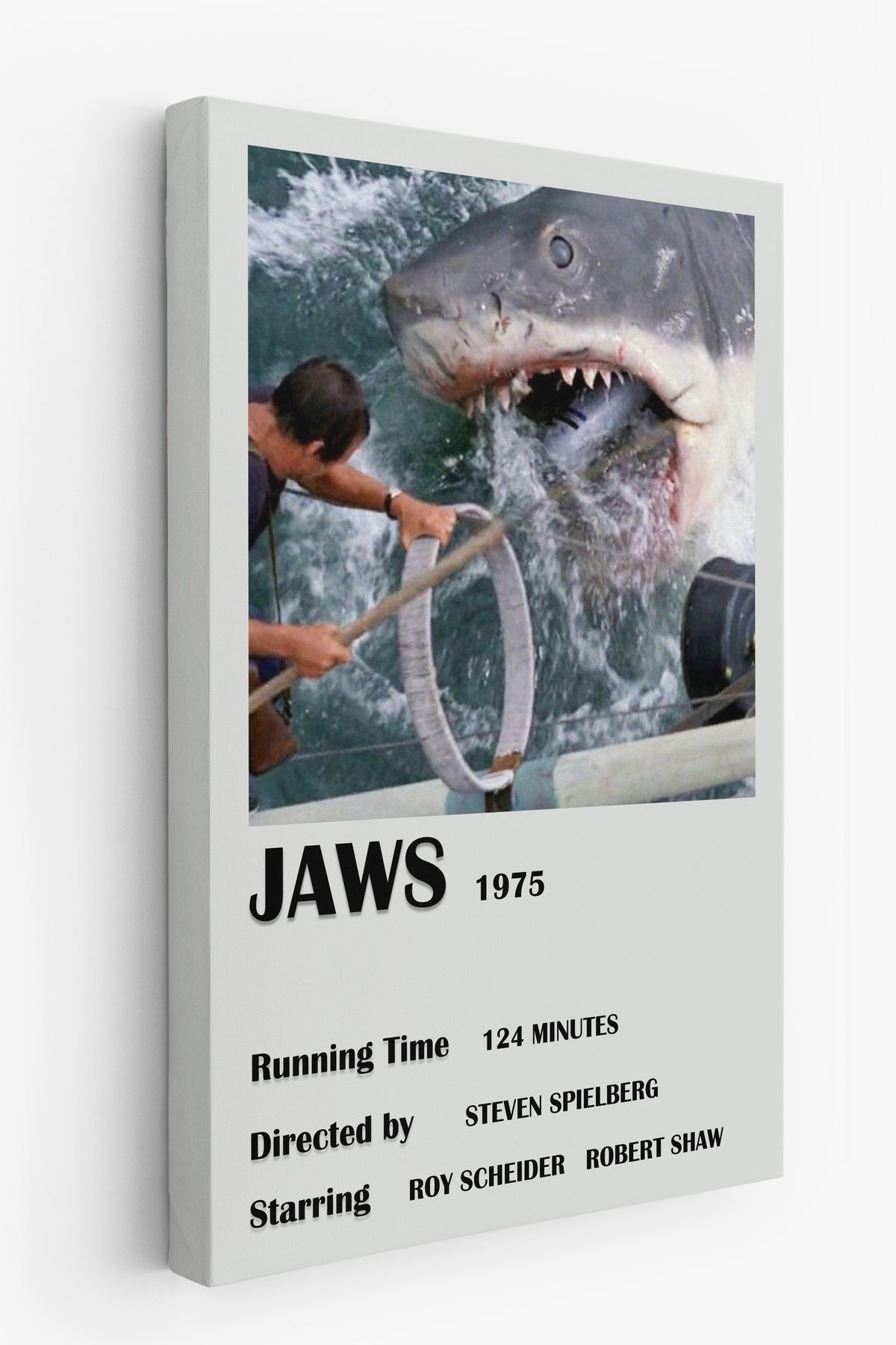 JAWS 1975 Film Kanvas Tablo