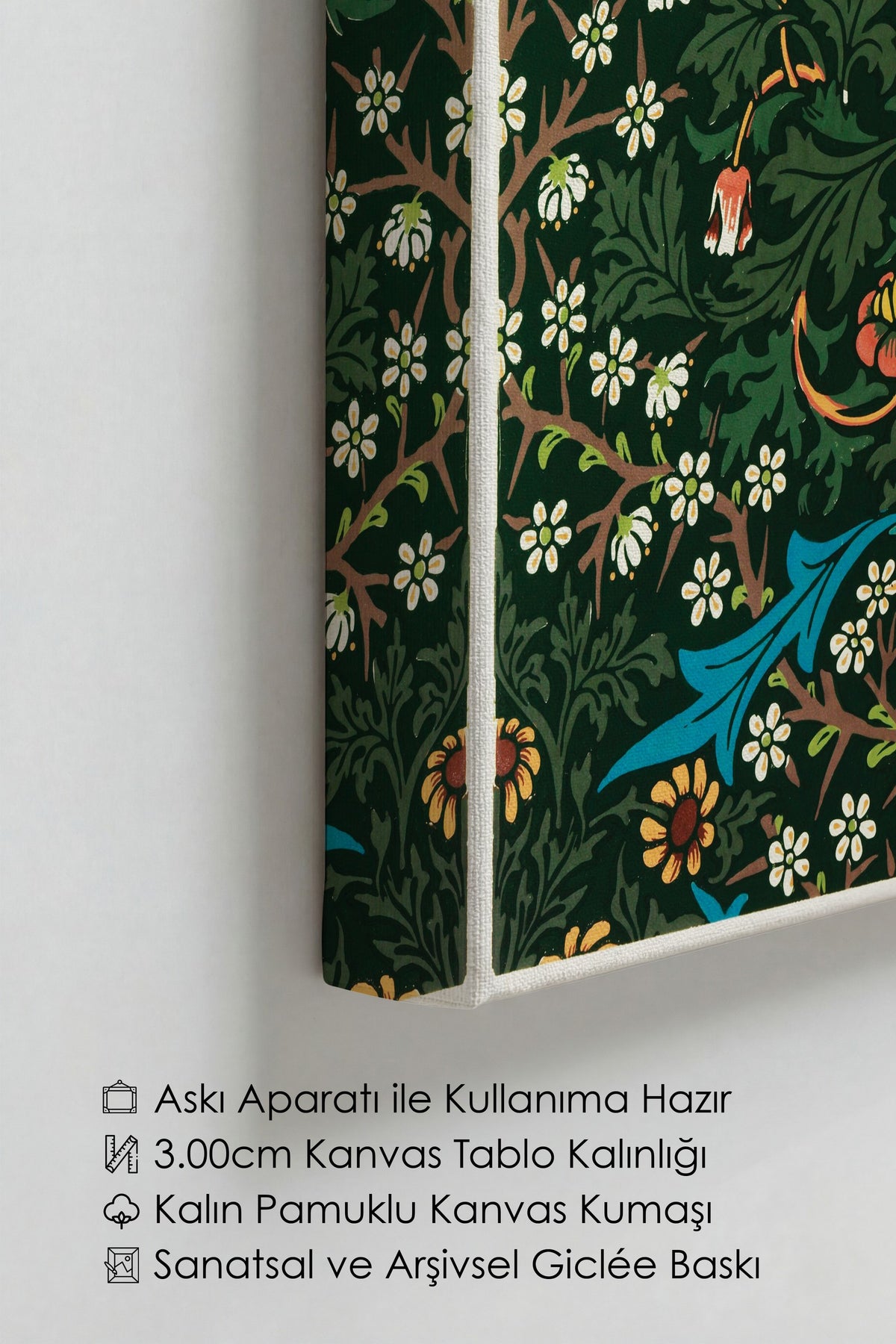 William Morris No:16 Modern Sanat - Sanat Dekor Serisi - Duvar Tablosu, HD Baskı Kanvas Tablo