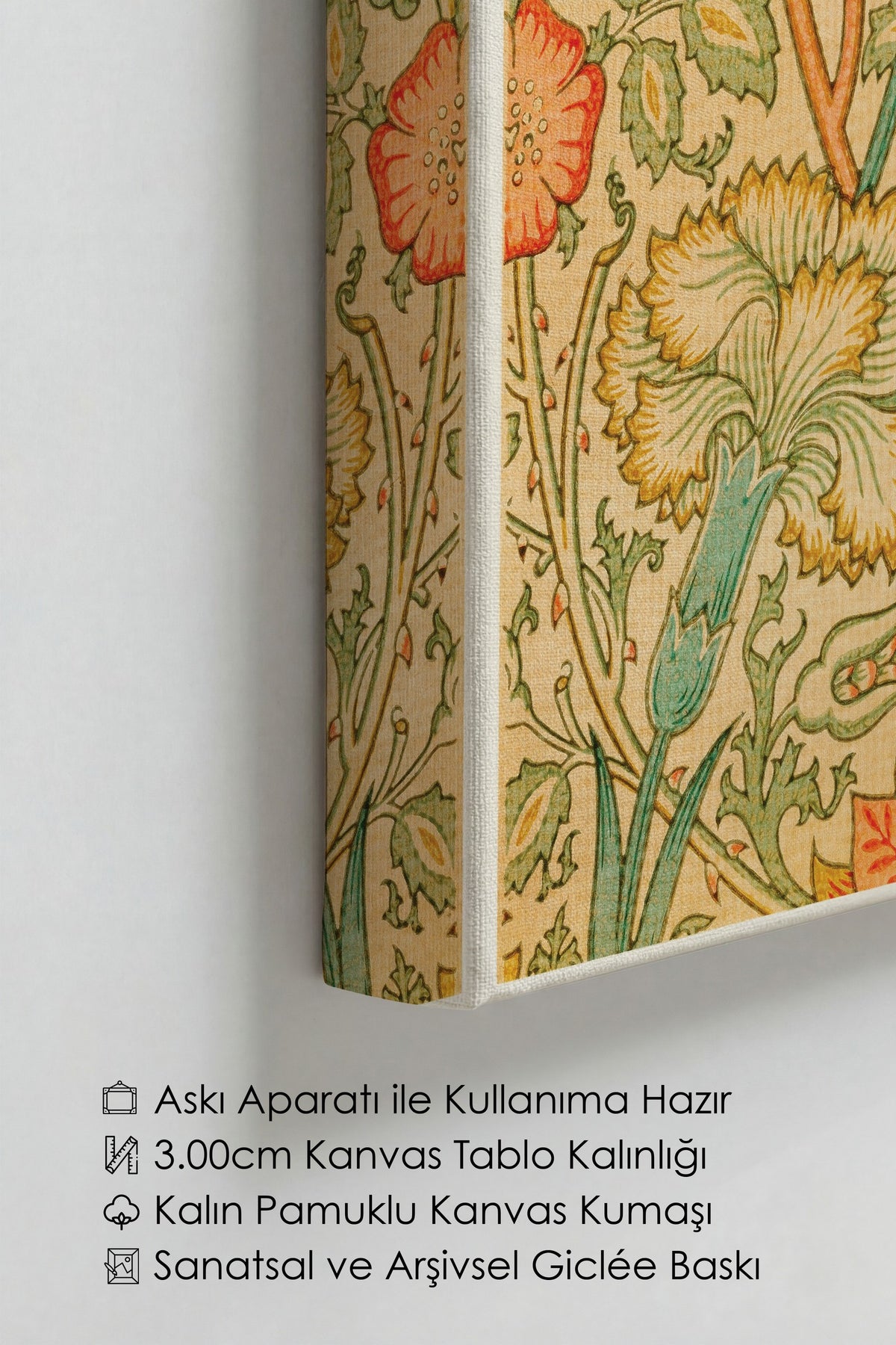 William Morris No:17 Modern Sanat - Sanat Dekor Serisi - Duvar Tablosu, HD Baskı Kanvas Tablo