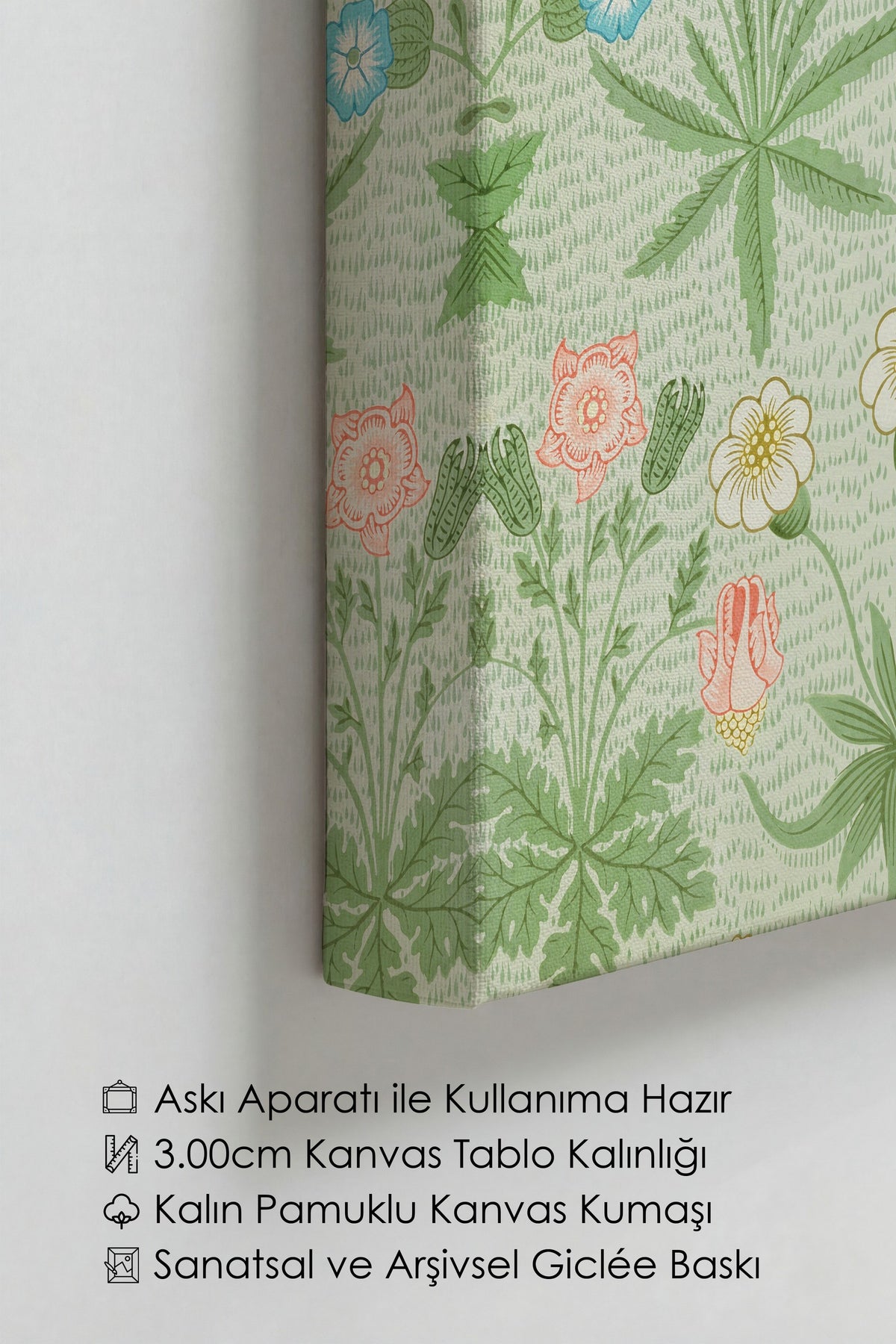 William Morris No:24 Modern Sanat - Sanat Dekor Serisi - Duvar Tablosu, HD Baskı Kanvas Tablo