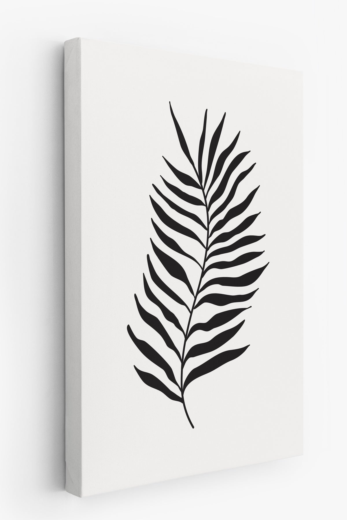 Minimalist Yaprak Deseni Kanvas Tablo