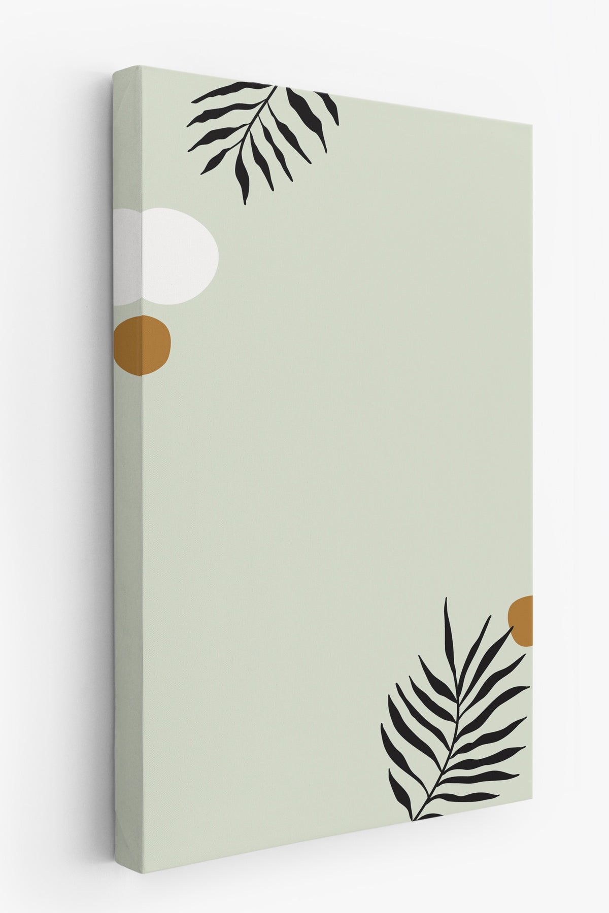 Minimalist yaprak desenli Kanvas Tablo
