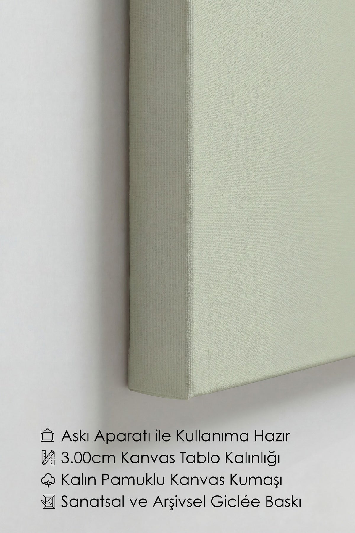 Minimalist yaprak desenli Kanvas Tablo
