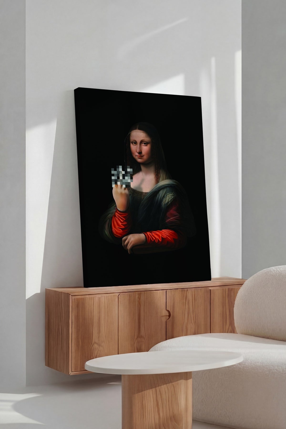 Monalisa parodisi Alternatif Sanat Kanvas Tablo