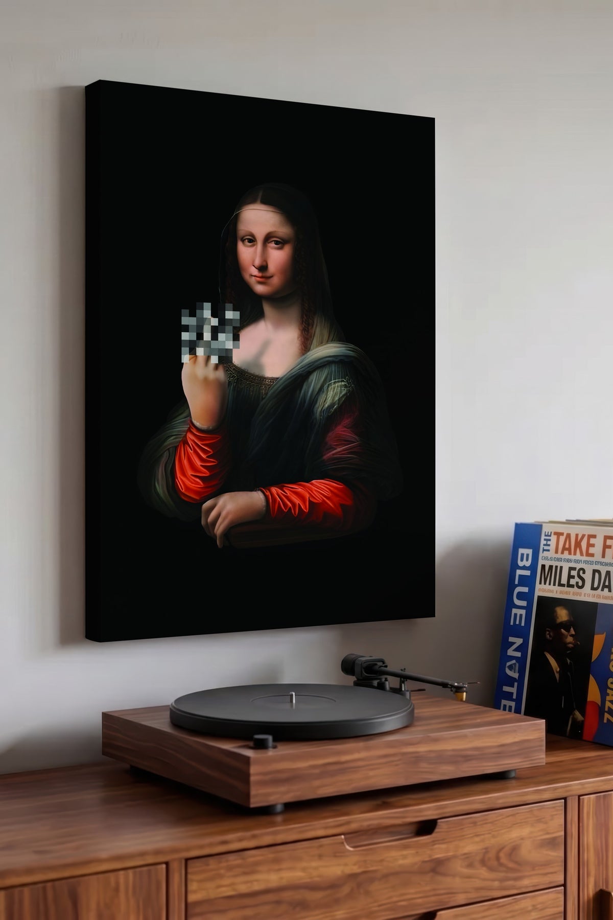 Monalisa parodisi Alternatif Sanat Kanvas Tablo