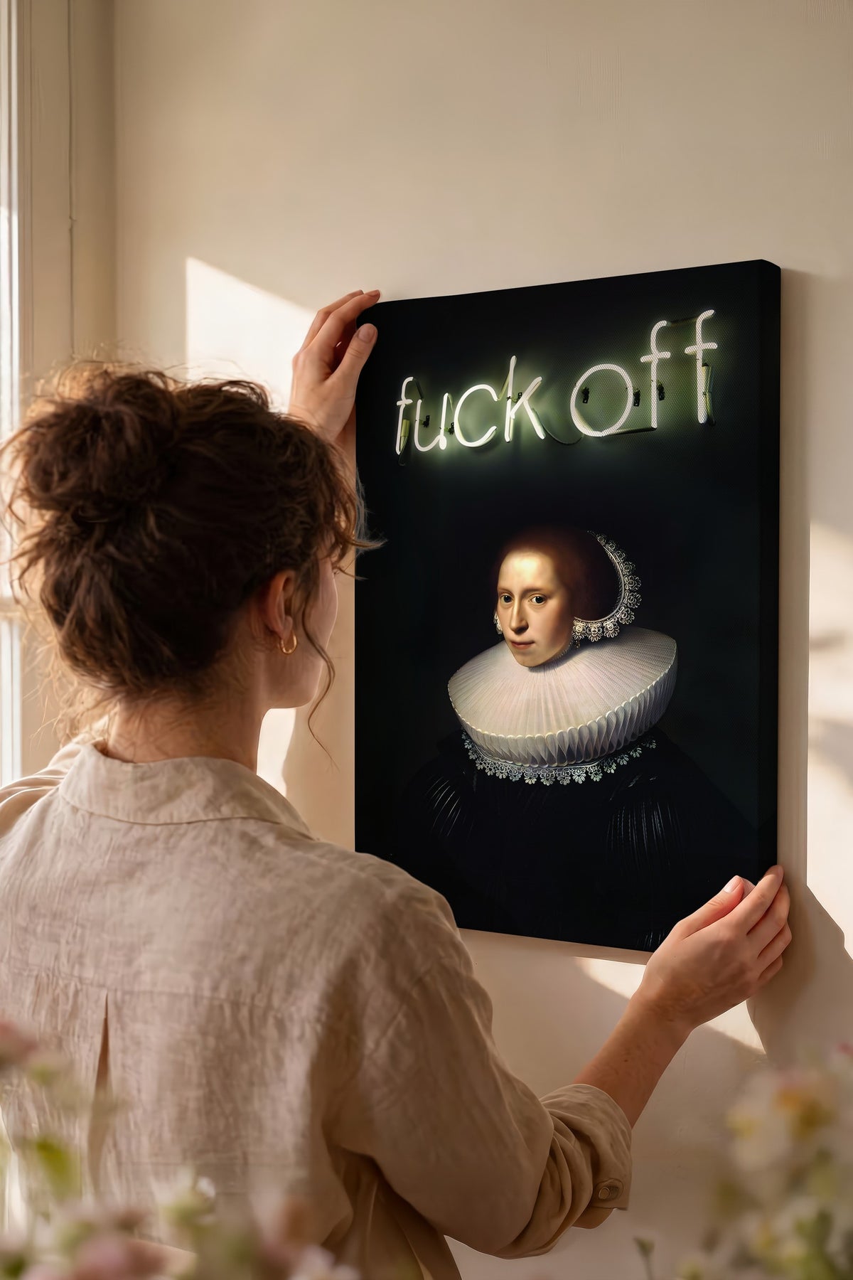 fuck off Alternatif Sanat Kanvas Tablo