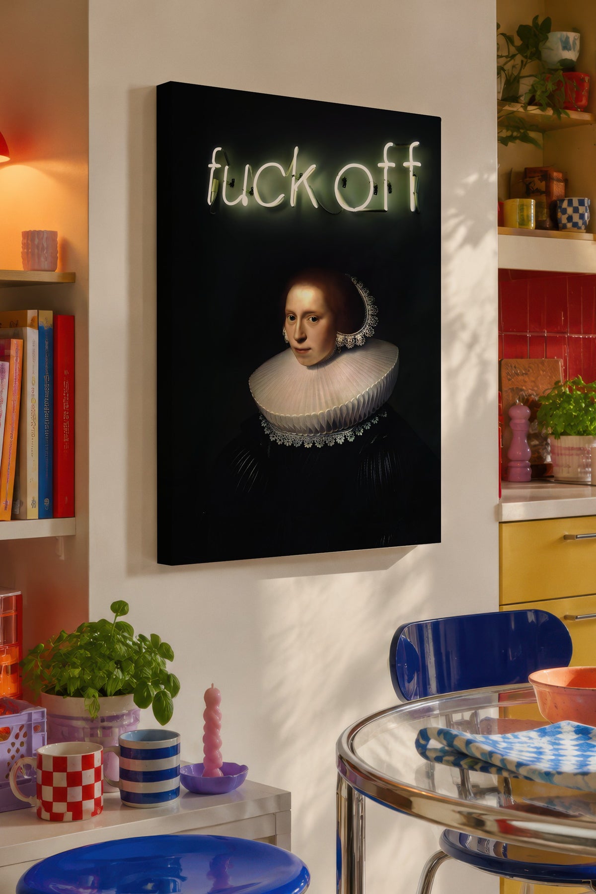 fuck off Alternatif Sanat Kanvas Tablo
