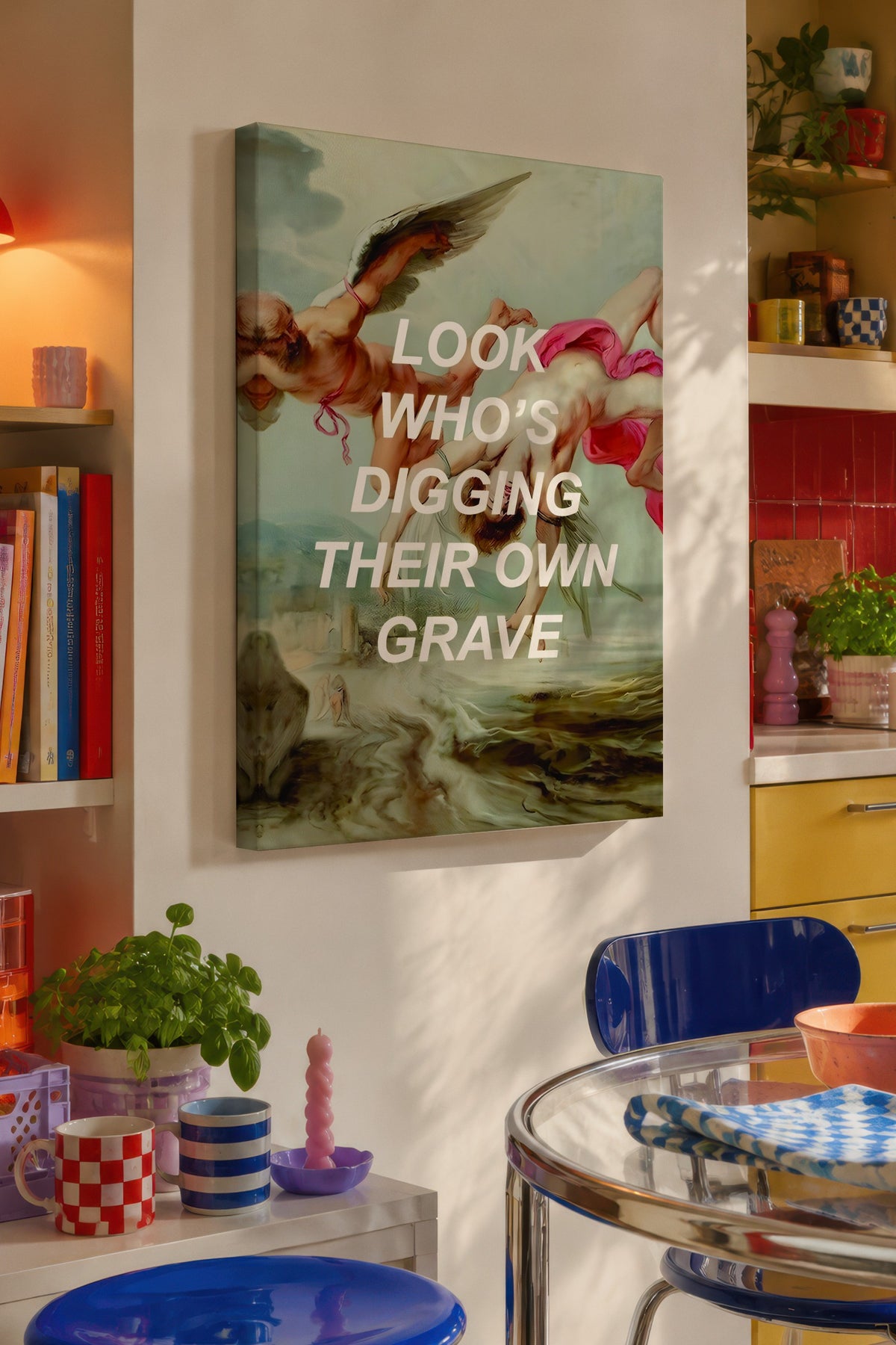 LOOK WHO'S DIGGING THEIR OWN GRAVE Alternatif Sanat Kanvas Tablo