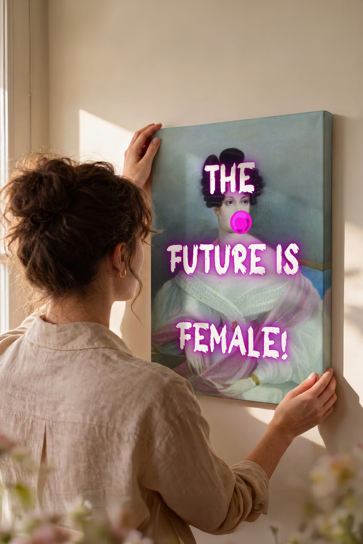 THE FUTURE IS FEMALE! Alternatif Sanat Kanvas Tablo