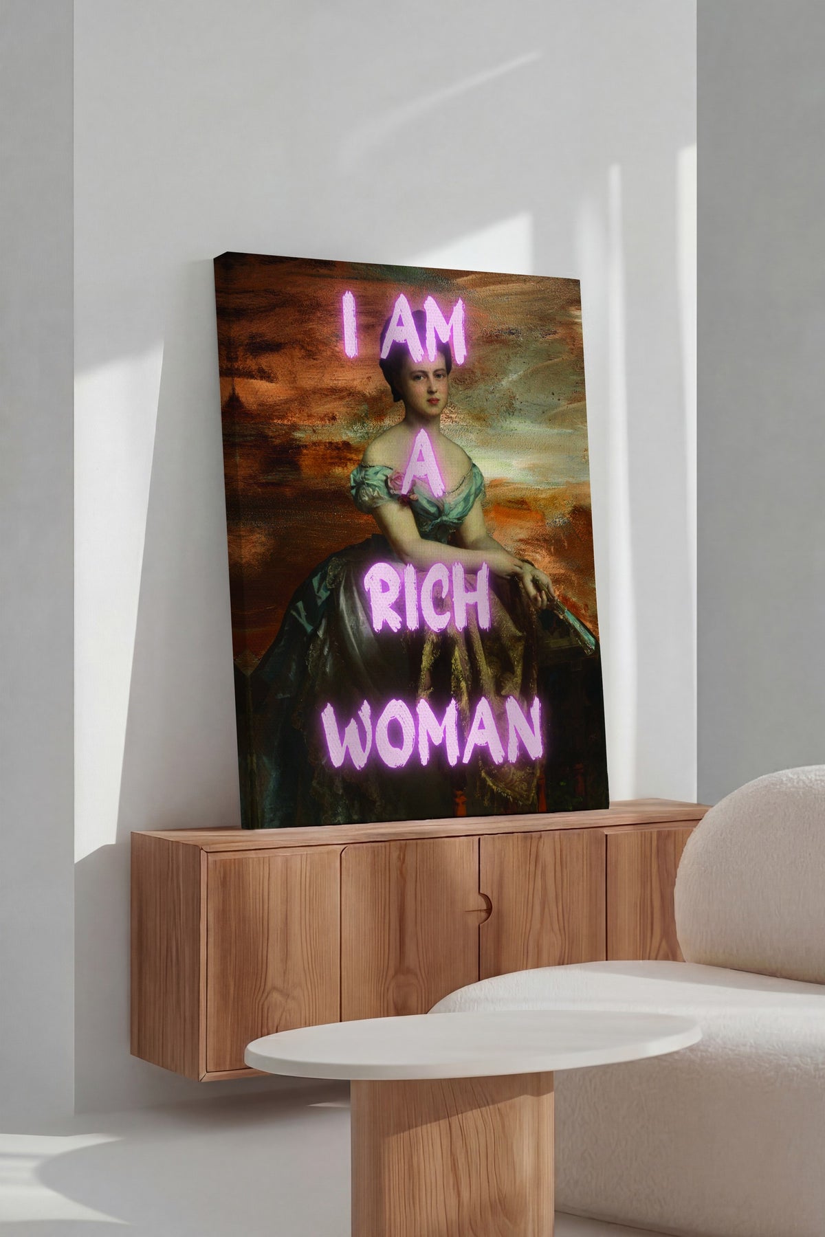 I AM A RICH WOMAN Alternatif Sanat Kanvas Tablo