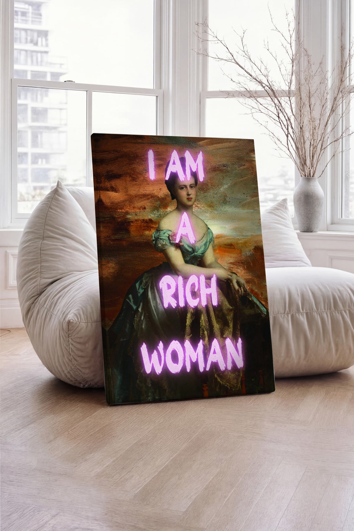 I AM A RICH WOMAN Alternatif Sanat Kanvas Tablo