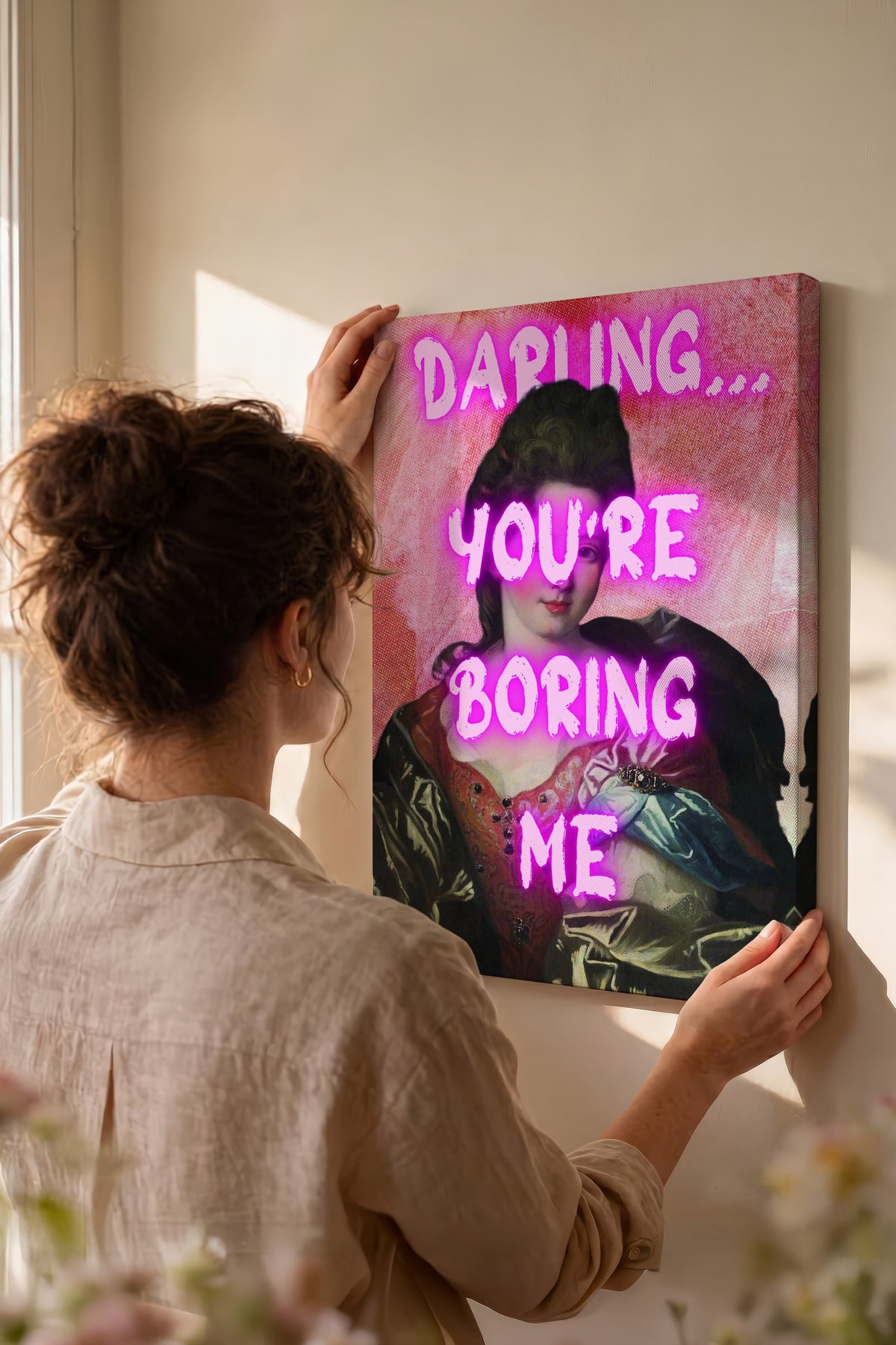 DARLING... YOU'RE BORING ME Alternatif Sanat Kanvas Tablo