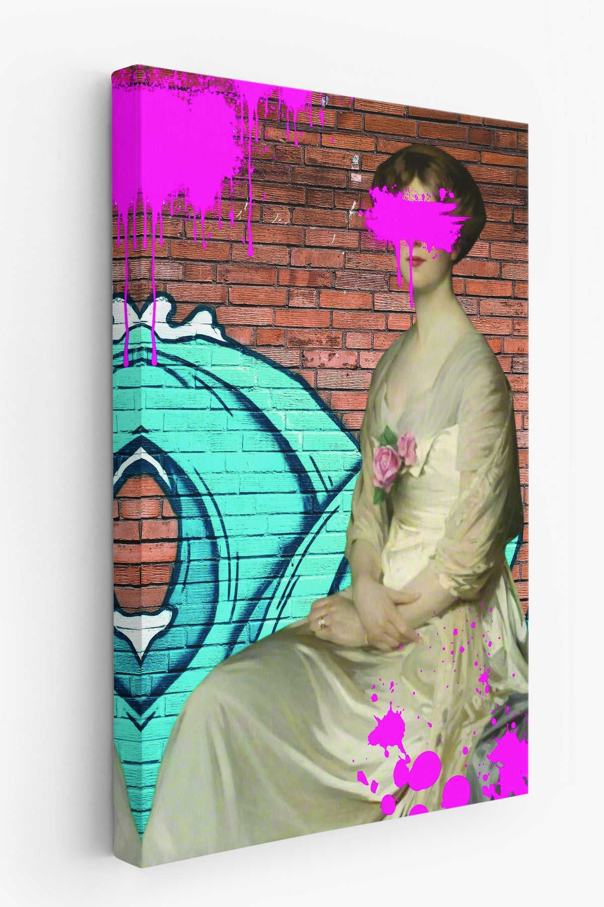 Renkli Portre ve Graffiti Alternatif Sanat Kanvas Tablo