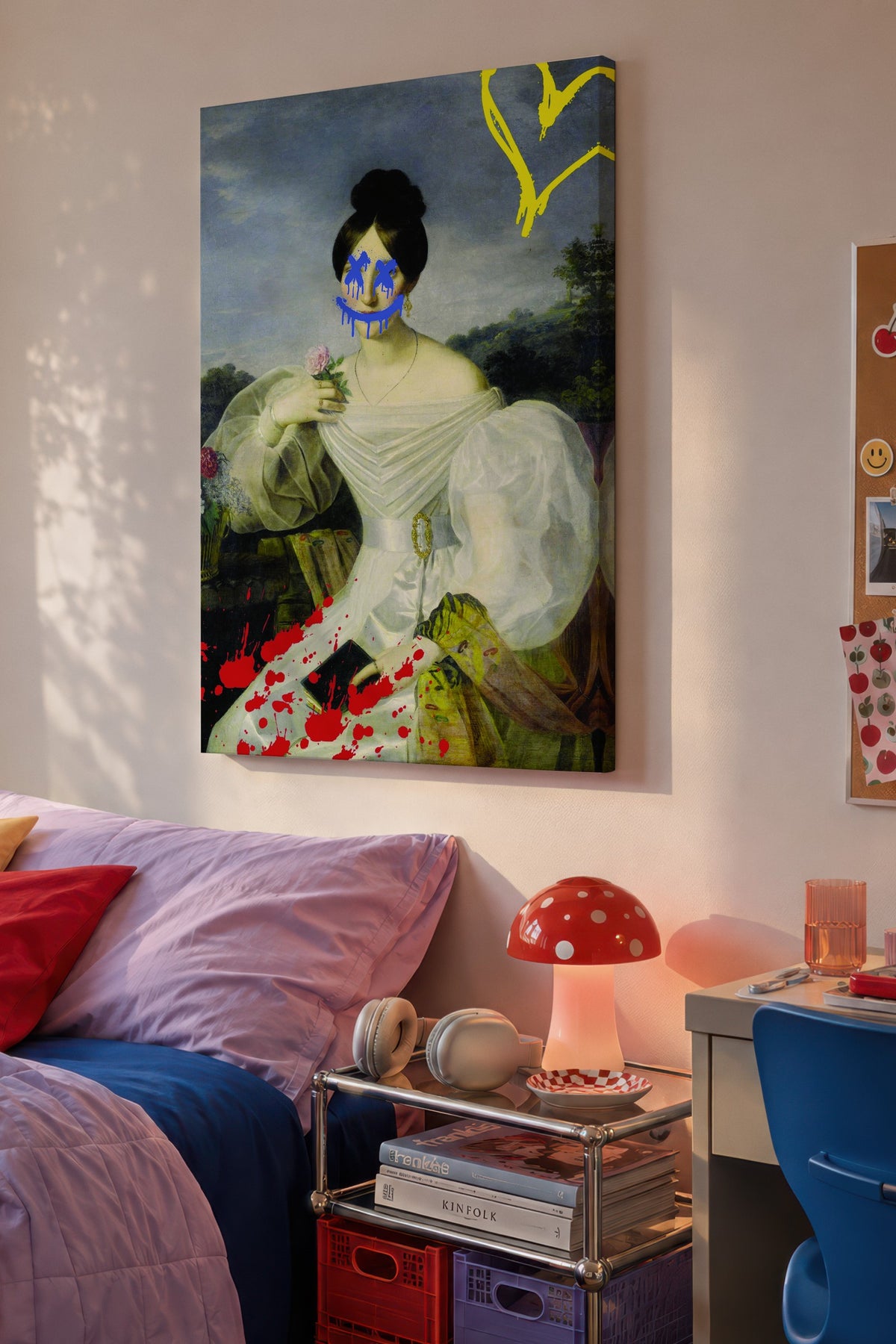 Sprey Boya ile Portre Alternatif Sanat Kanvas Tablo