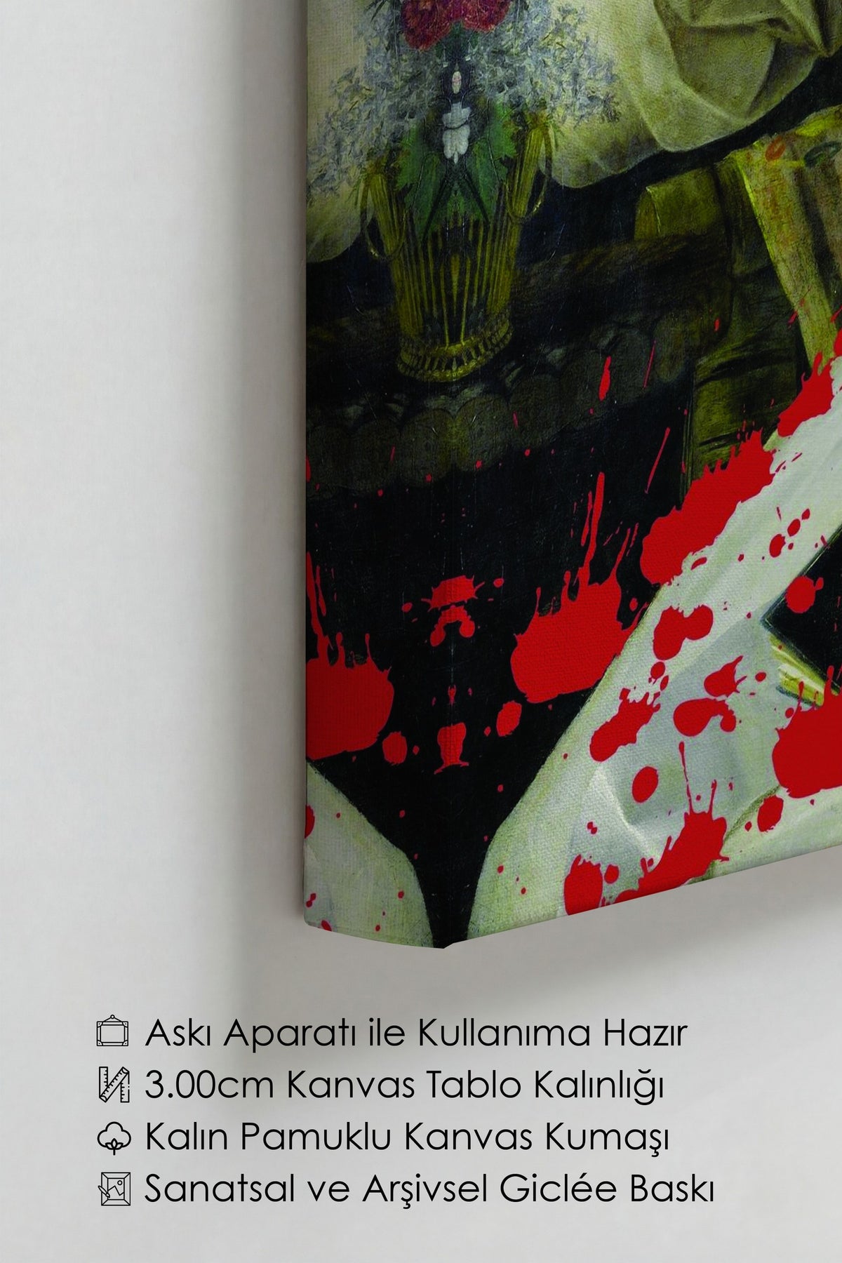 Sprey Boya ile Portre Alternatif Sanat Kanvas Tablo