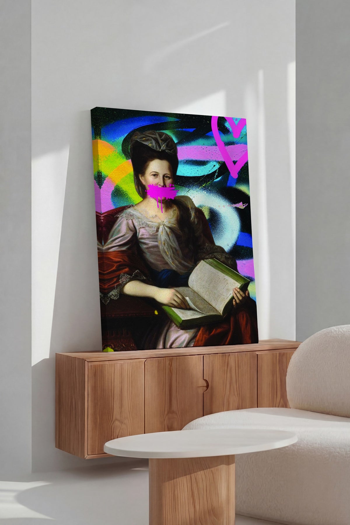 Modern Yorumlu Klasik Portre Alternatif Sanat Kanvas Tablo