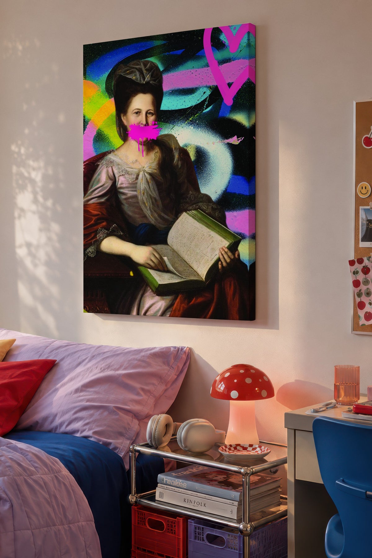 Modern Yorumlu Klasik Portre Alternatif Sanat Kanvas Tablo