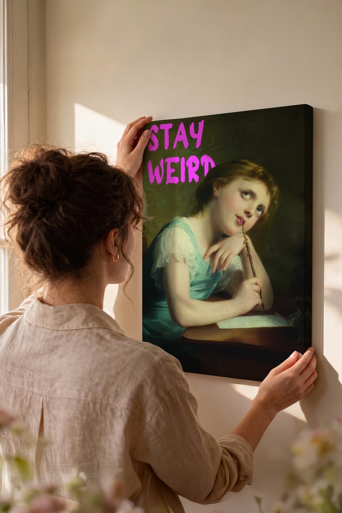 STAY WEIRD Alternatif Sanat Kanvas Tablo