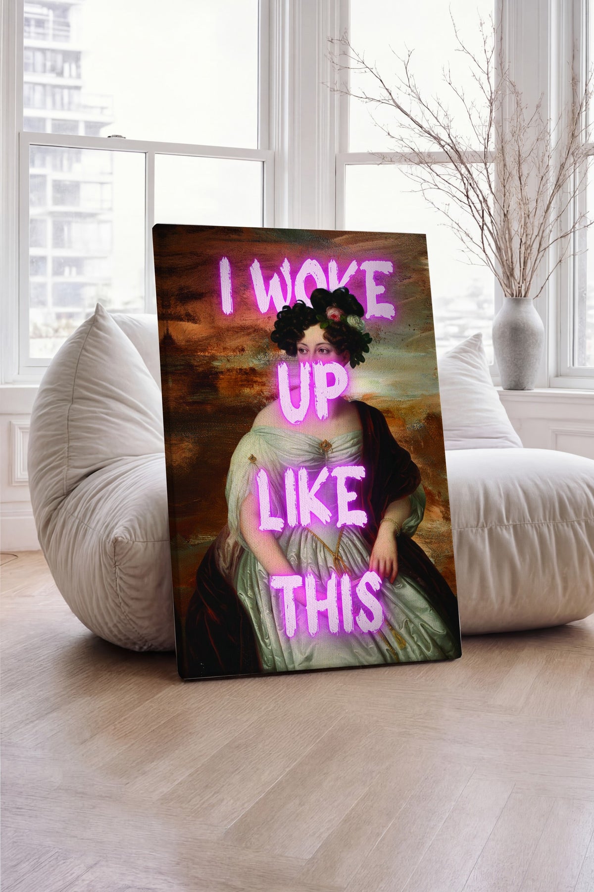 I WOKE UP LIKE THIS Alternatif Sanat Kanvas Tablo