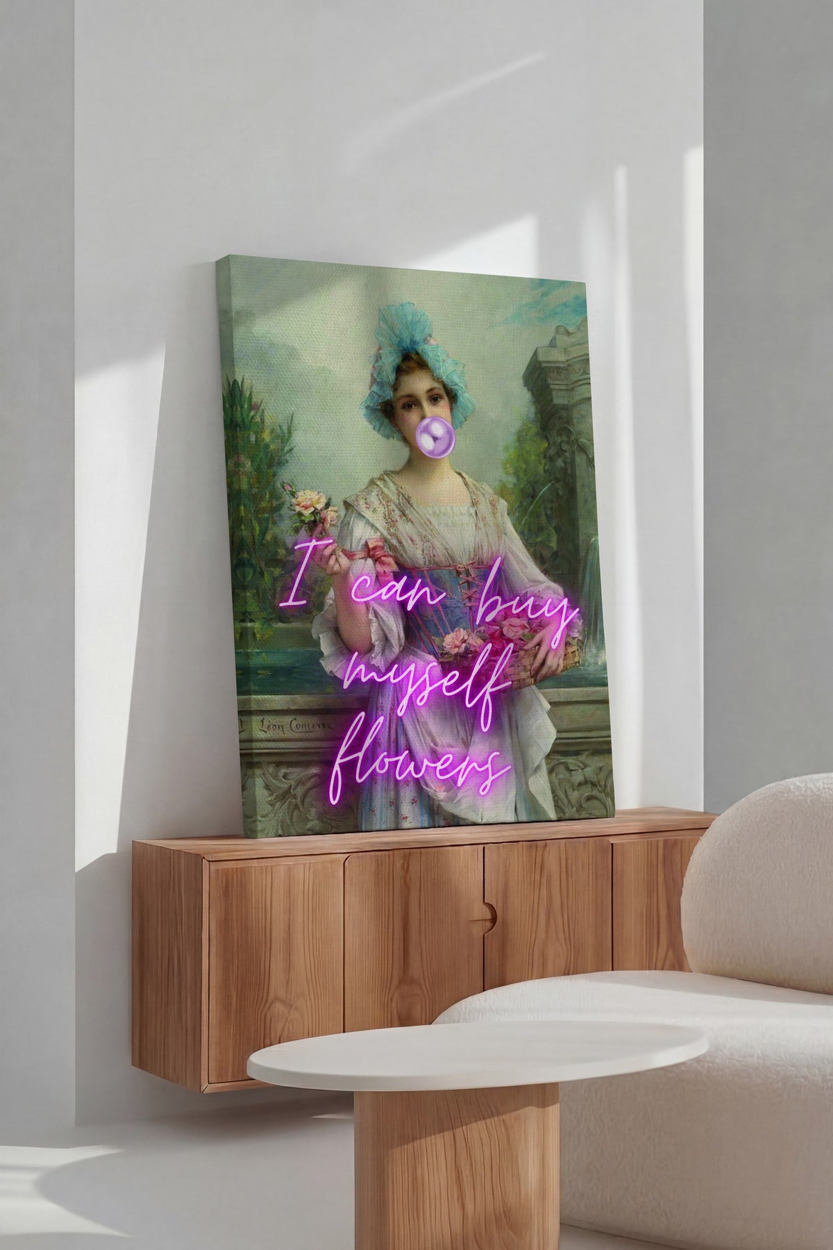 Farklı Tonlarda I can buy myself flowers Alternatif Sanat Kanvas Tablo — NO:104742