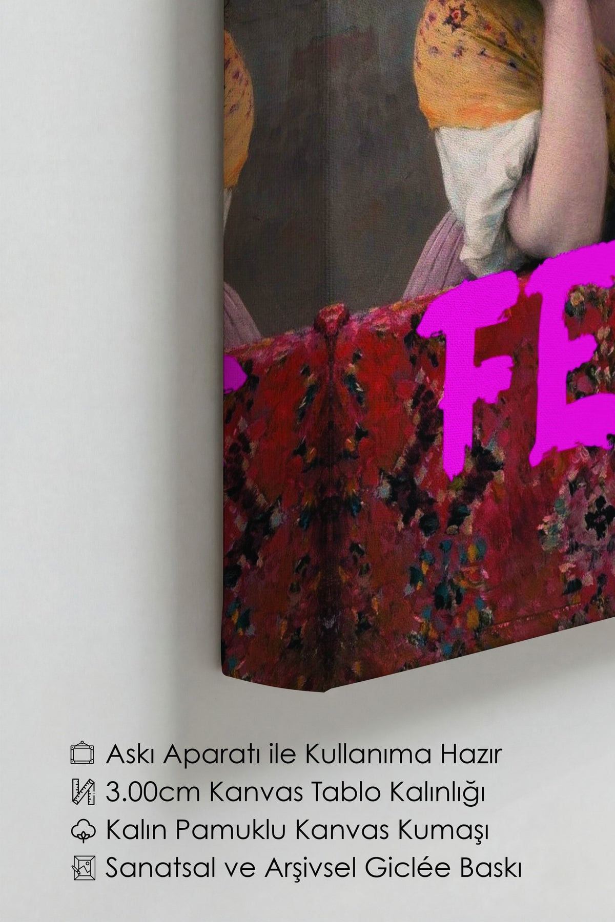 THE FUTURE IS FEMALE Alternatif Sanat Kanvas Tablo