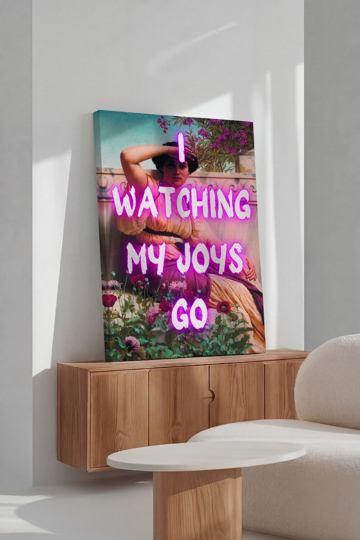 I WATCHING MY JOYS GO Alternatif Sanat Kanvas Tablo