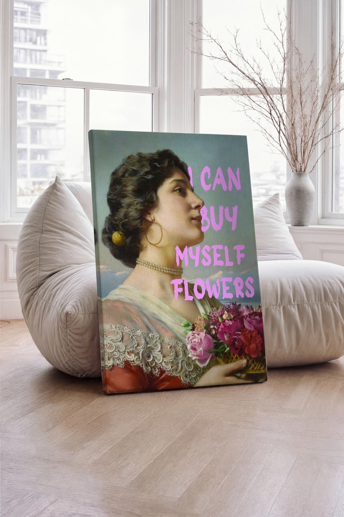 Farklı Tonlarda I CAN BUY MYSELF FLOWERS Alternatif Sanat Kanvas Tablo — NO:104753