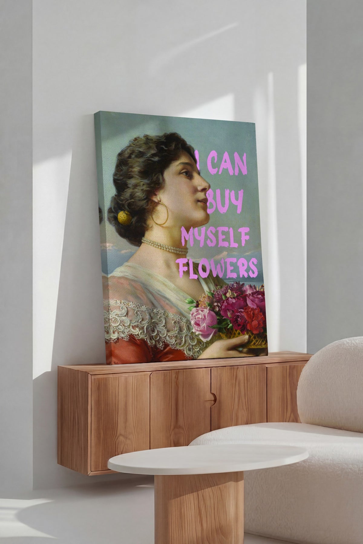 Farklı Tonlarda I CAN BUY MYSELF FLOWERS Alternatif Sanat Kanvas Tablo — NO:104753