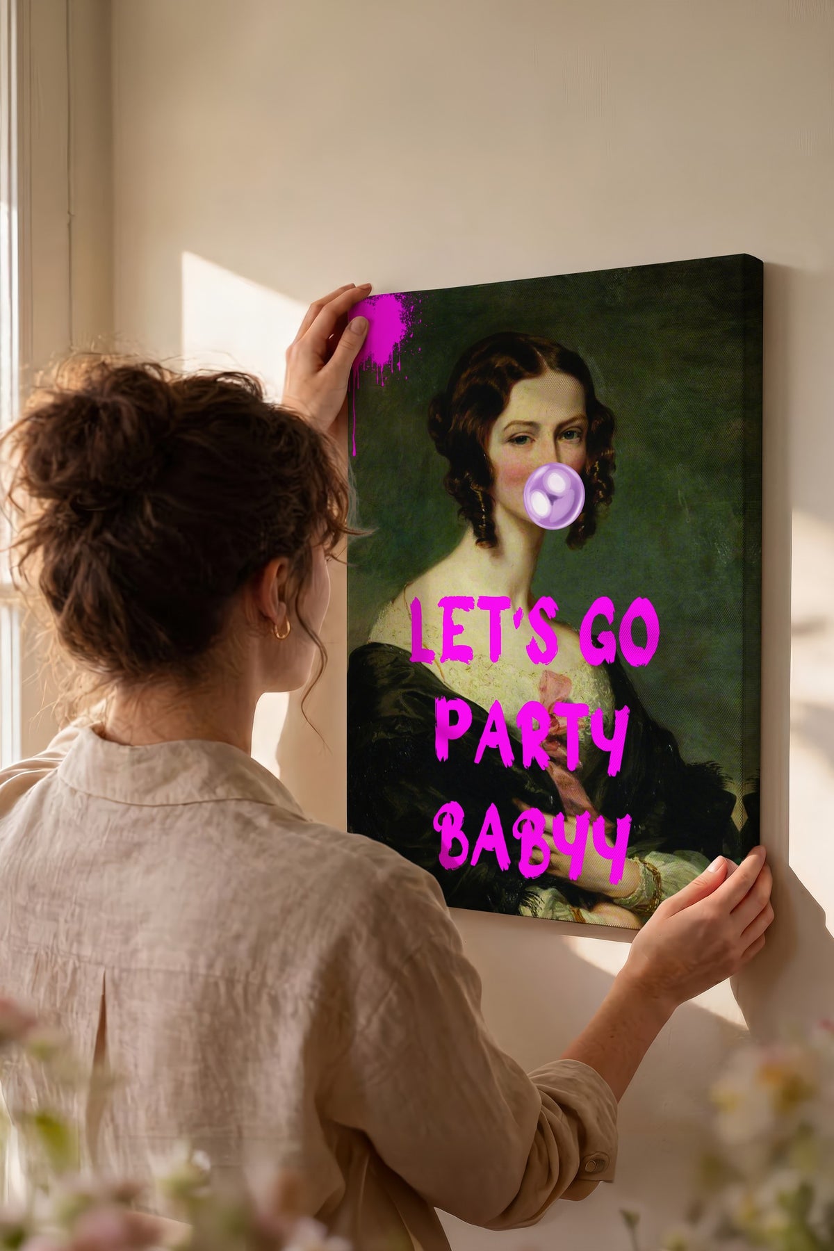 LET'S GO PARTY BABYY Alternatif Sanat Kanvas Tablo