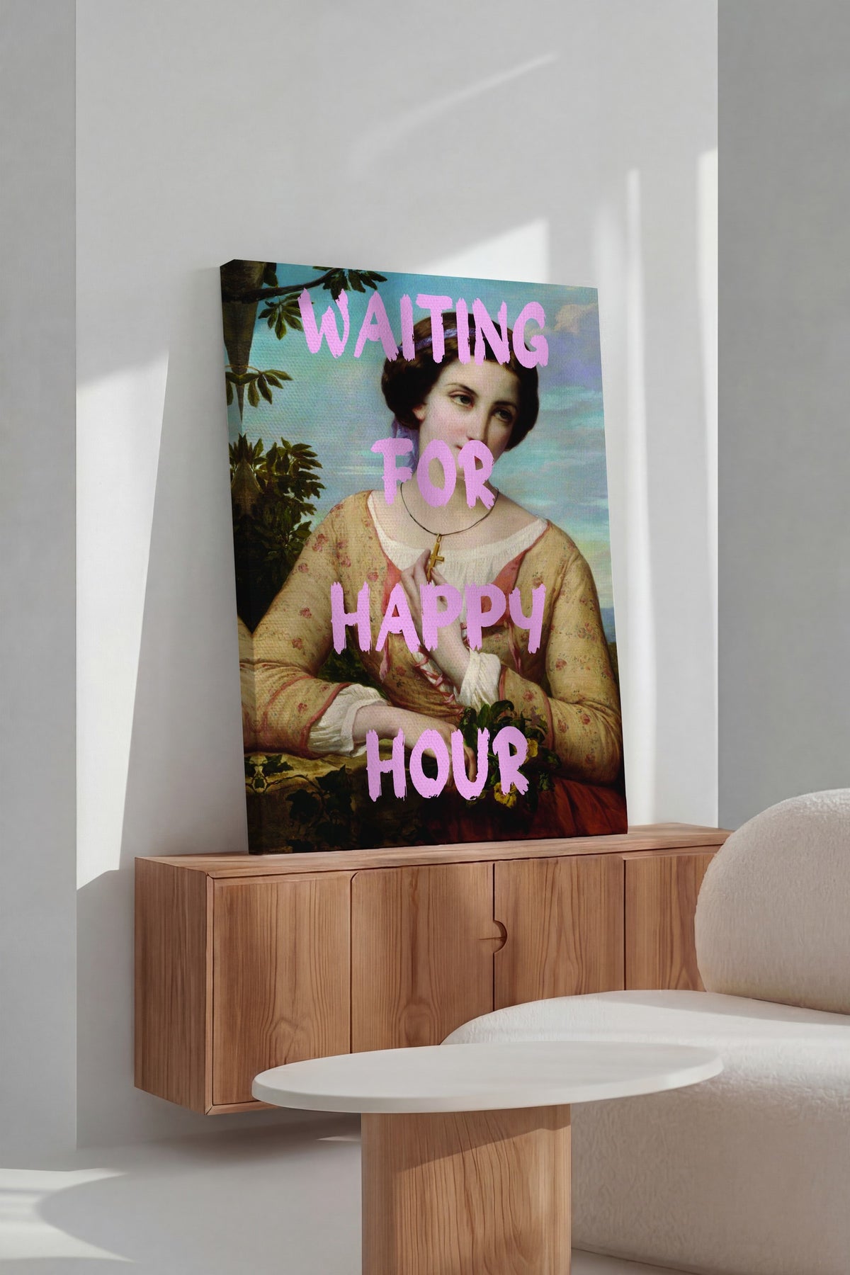 WAITING FOR HAPPY HOUR Alternatif Sanat Kanvas Tablo