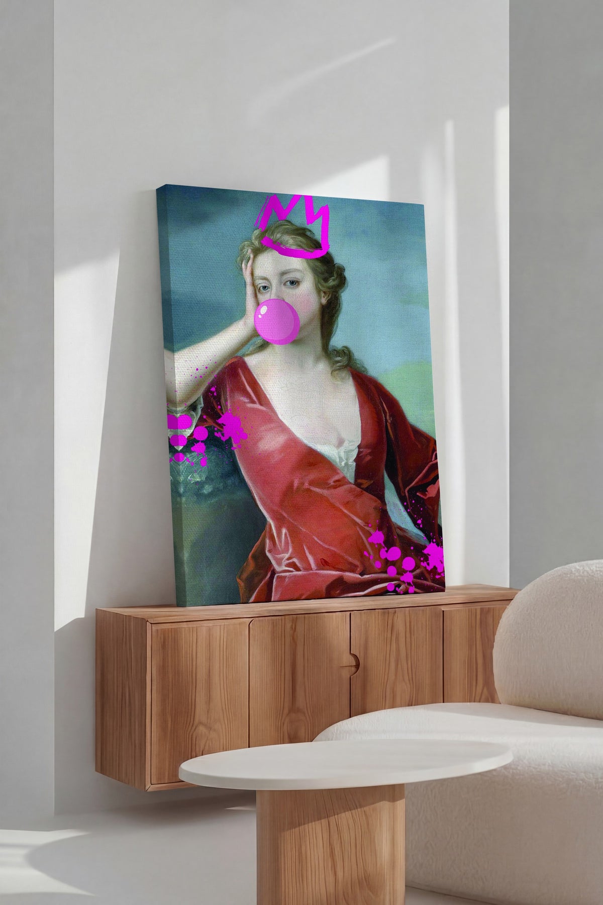 İlginç Modern Portre Alternatif Sanat Kanvas Tablo