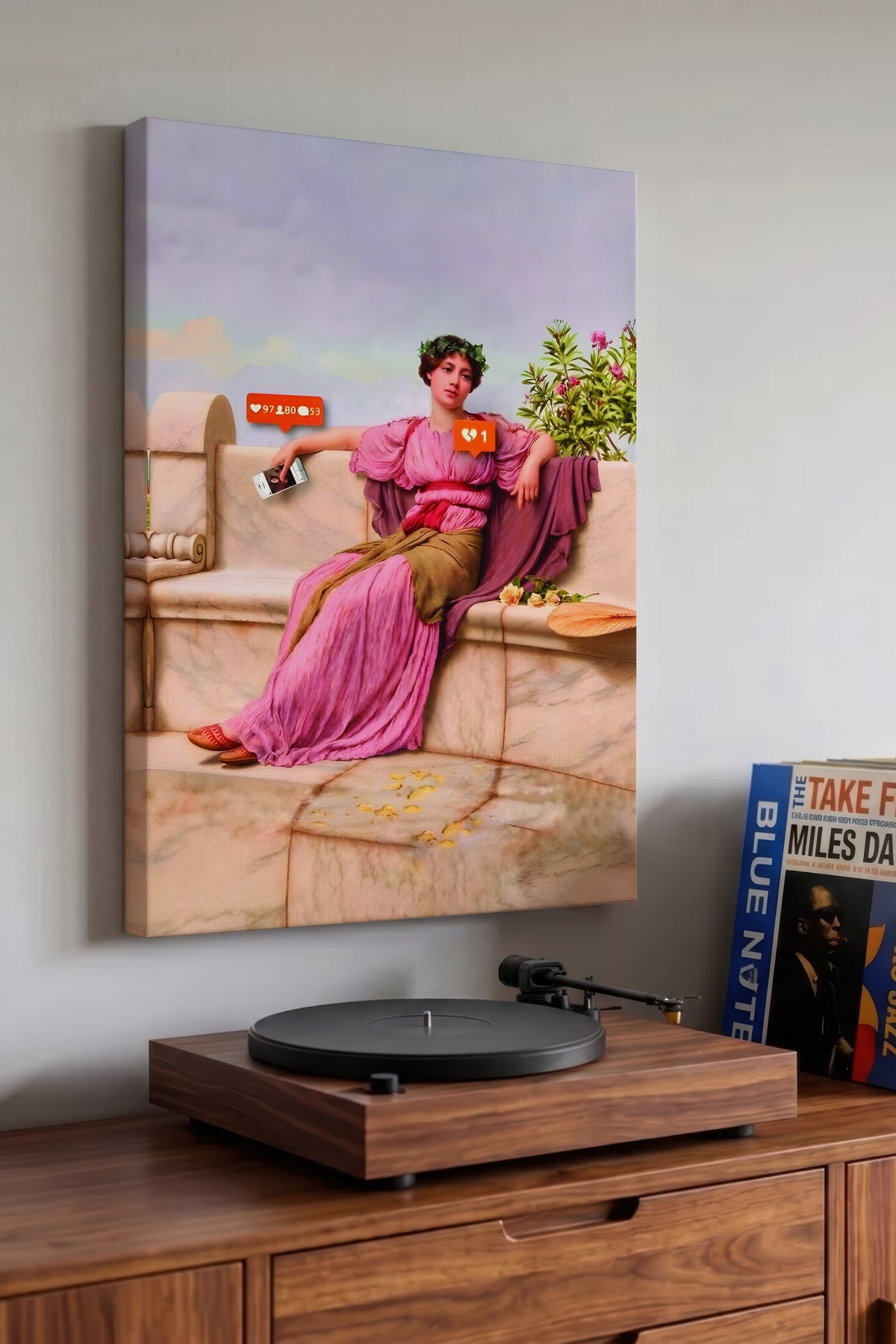 Antik ve Modern Birleşimi Alternatif Sanat Kanvas Tablo