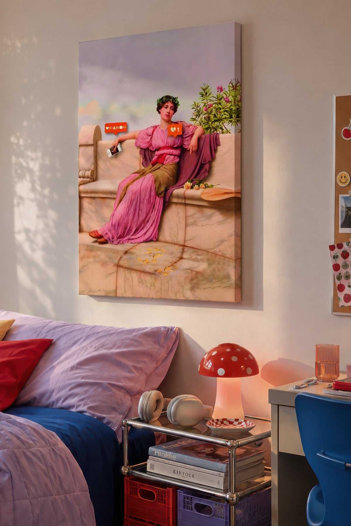 Antik ve Modern Birleşimi Alternatif Sanat Kanvas Tablo