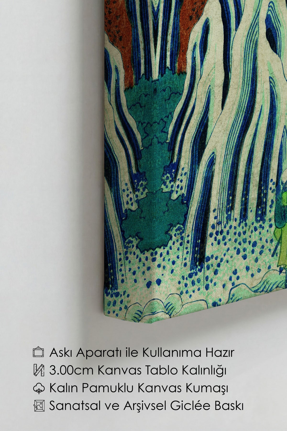 Hokusai Katsushika No:4 Modern Sanat - Sanat Dekor Serisi - Duvar Tablosu, HD Baskı Kanvas Tablo