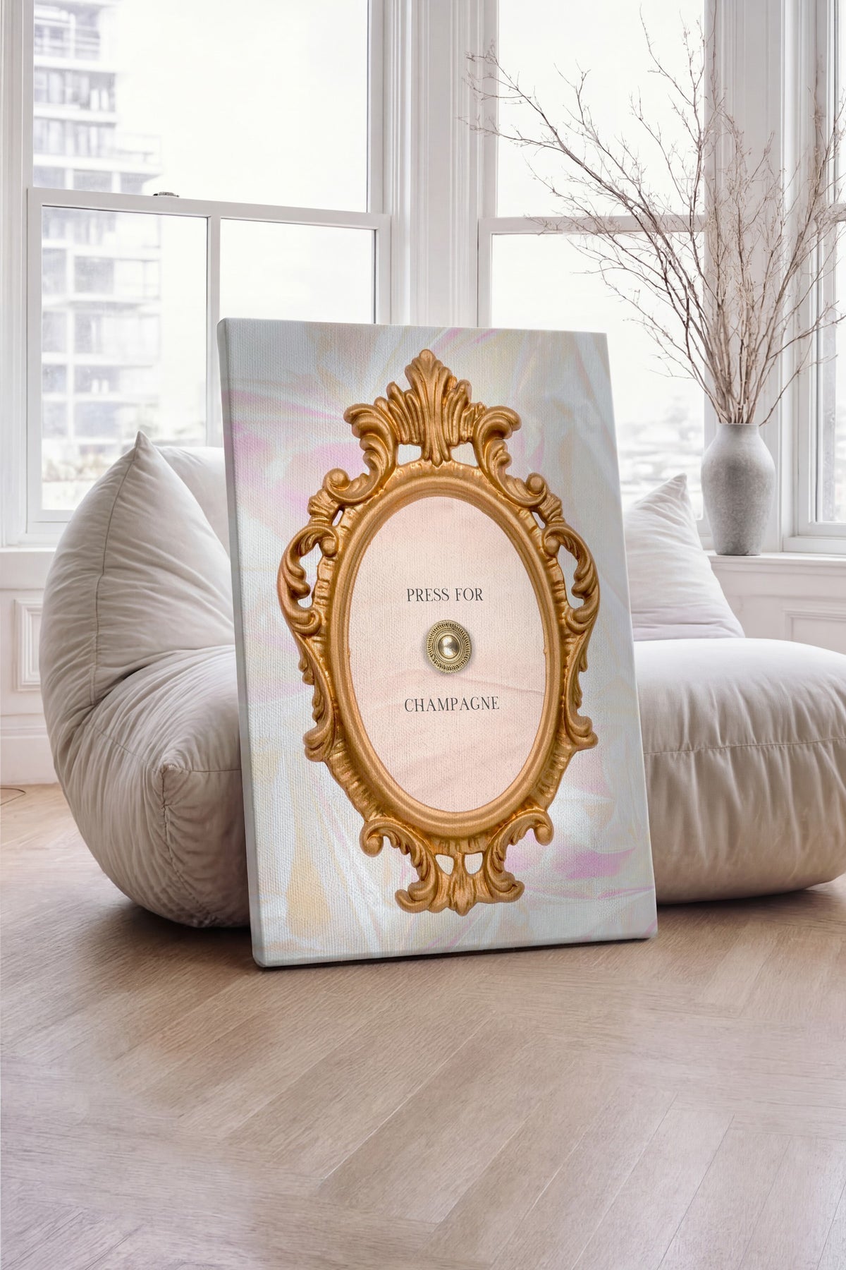 PRESS FOR CHAMPAGNE Alternatif Sanat Kanvas Tablo