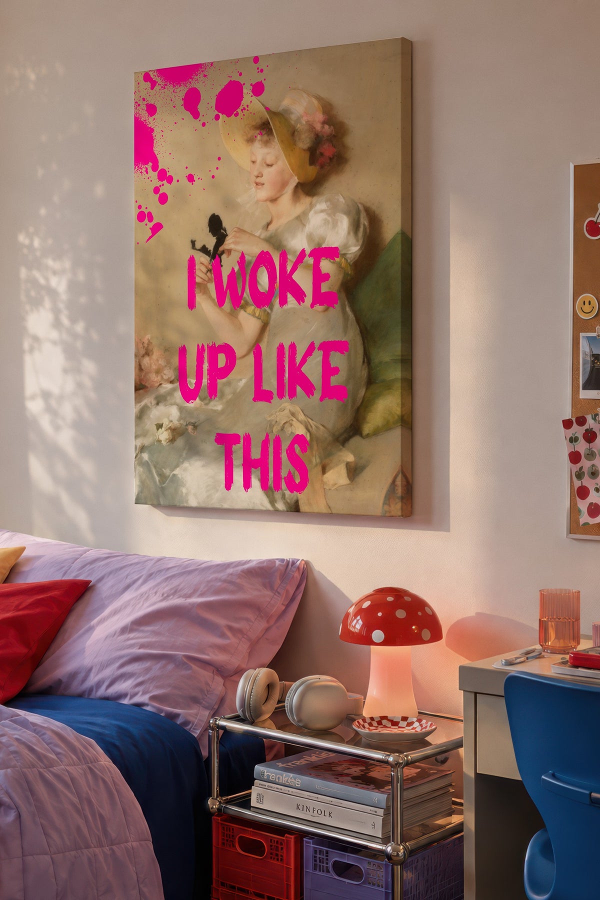 Farklı Tonlarda I WOKE UP LIKE THIS Alternatif Sanat Kanvas Tablo — NO:105126