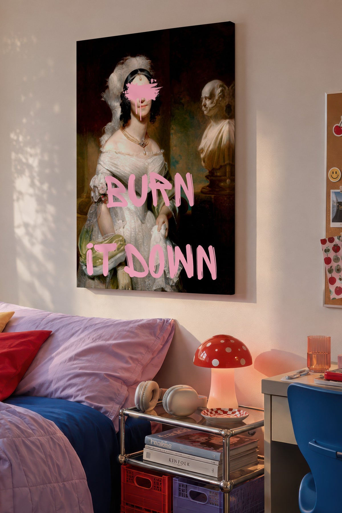 BURN IT DOWN Alternatif Sanat Kanvas Tablo