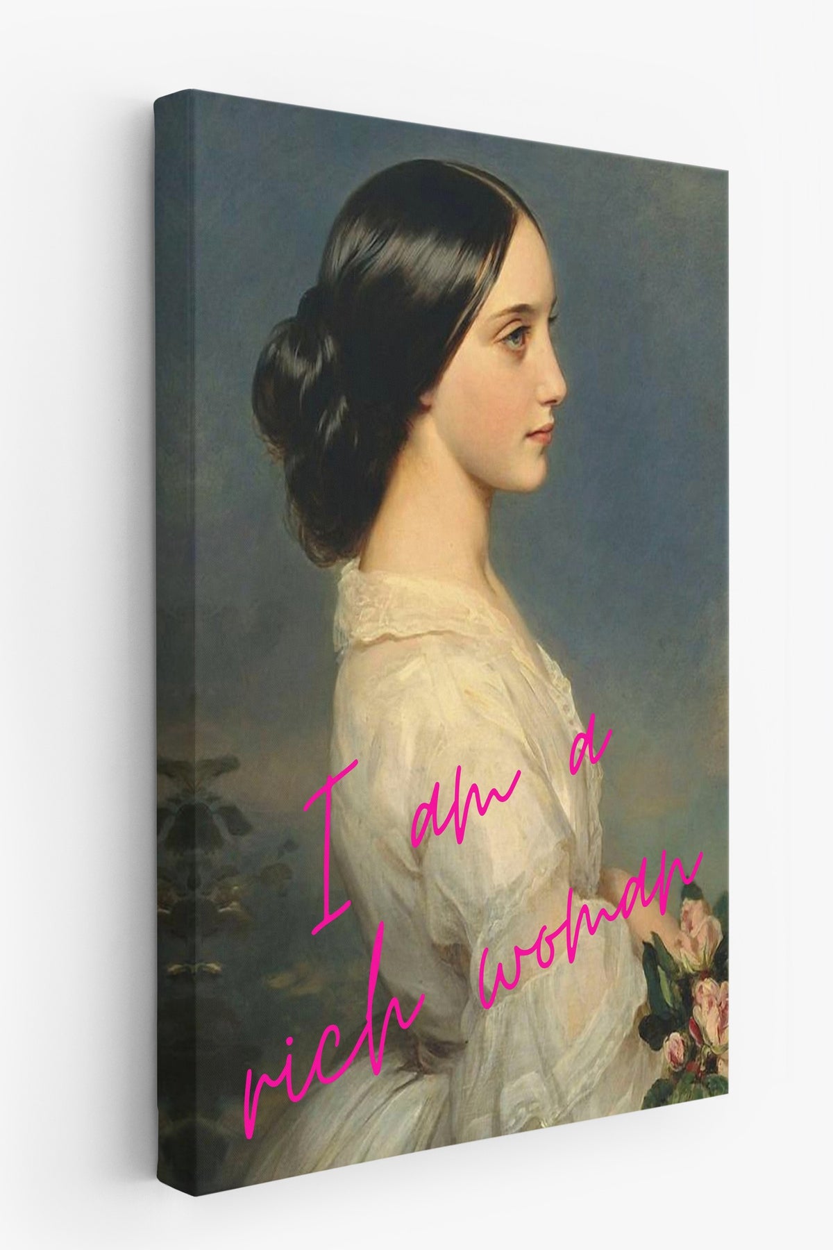 Farklı Tonlarda I am a rich woman Alternatif Sanat Kanvas Tablo — NO:105168