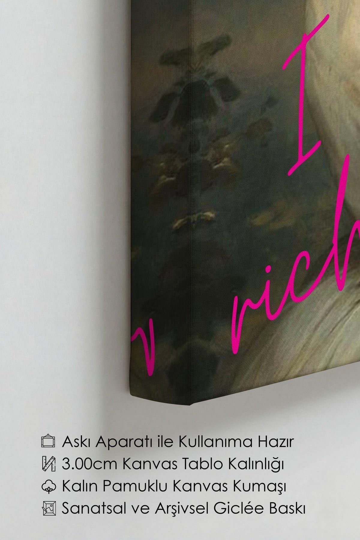 Farklı Tonlarda I am a rich woman Alternatif Sanat Kanvas Tablo — NO:105168