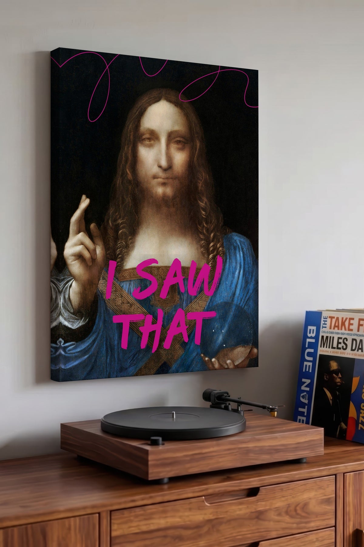Farklı Tonlarda I SAW THAT Alternatif Sanat Kanvas Tablo