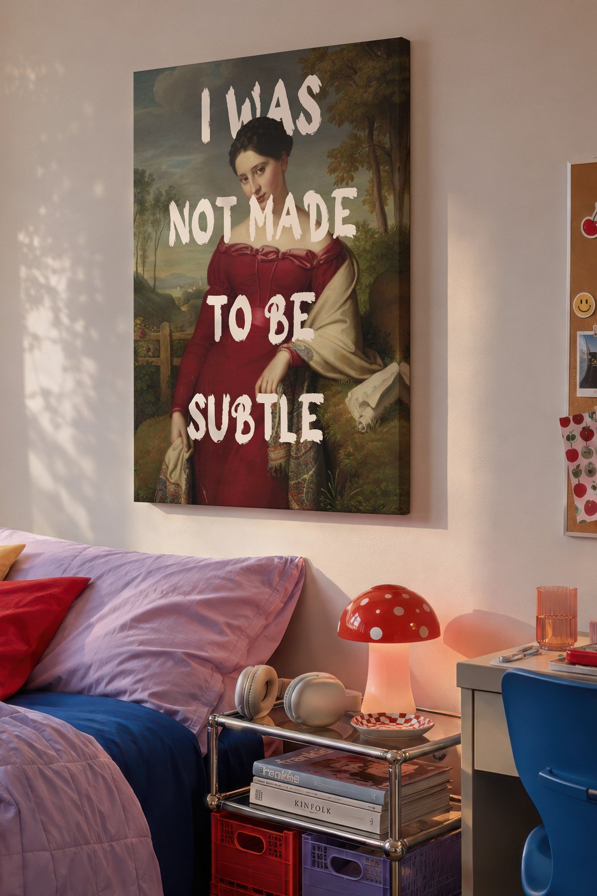 Farklı Tonlarda I WAS NOT MADE TO BE SUBTLE Alternatif Sanat Kanvas Tablo