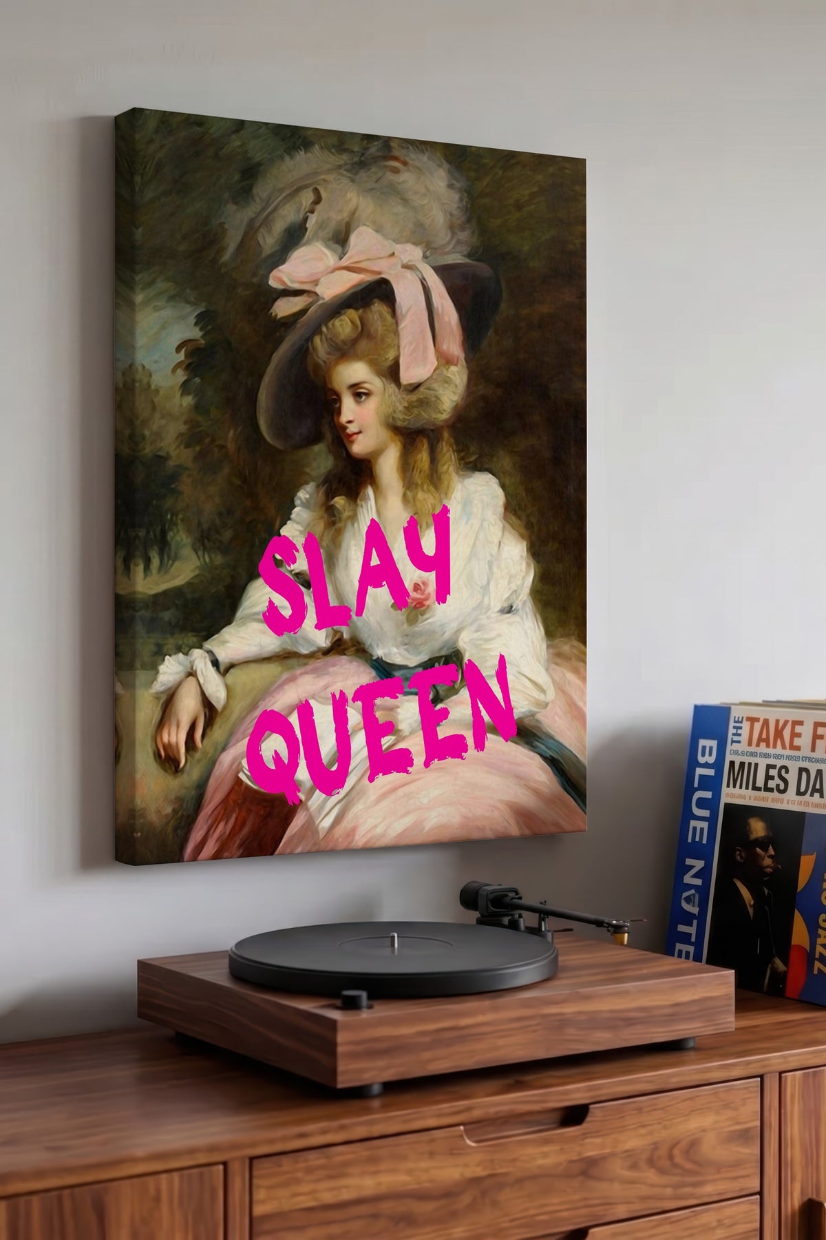Farklı Tonlarda SLAY QUEEN Alternatif Sanat Kanvas Tablo