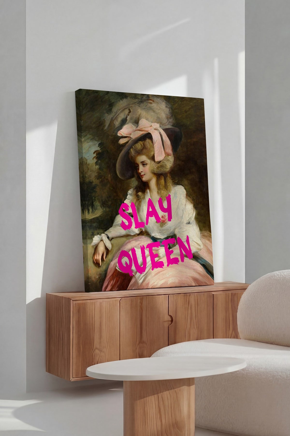Farklı Tonlarda SLAY QUEEN Alternatif Sanat Kanvas Tablo