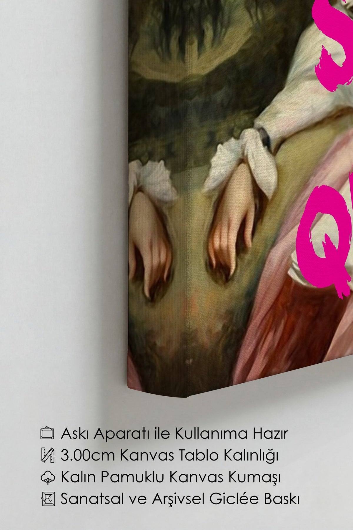 Farklı Tonlarda SLAY QUEEN Alternatif Sanat Kanvas Tablo