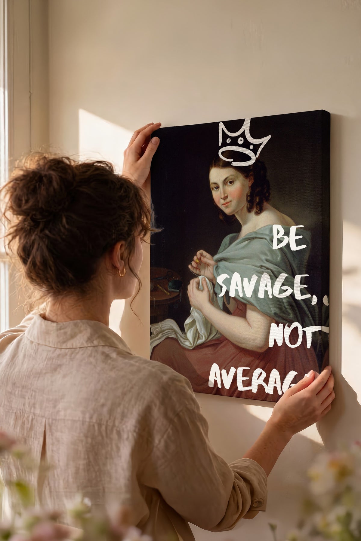BE SAVAGE, NOT AVERAGE Alternatif Sanat Kanvas Tablo