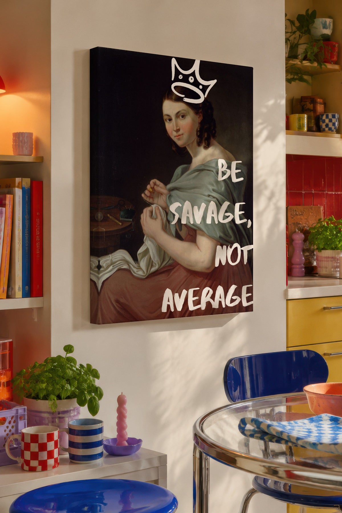 BE SAVAGE, NOT AVERAGE Alternatif Sanat Kanvas Tablo