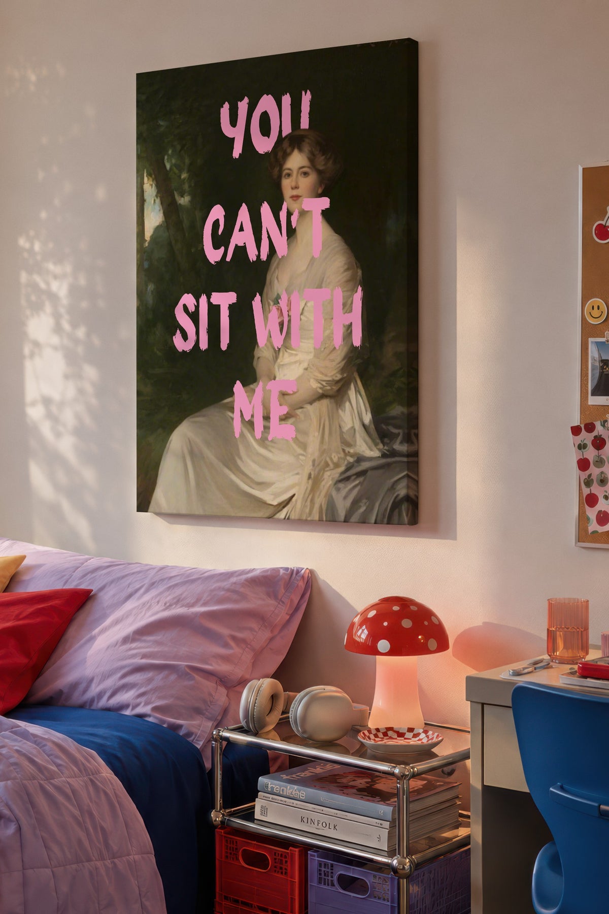 YOU CAN'T SIT WITH ME Alternatif Sanat Kanvas Tablo